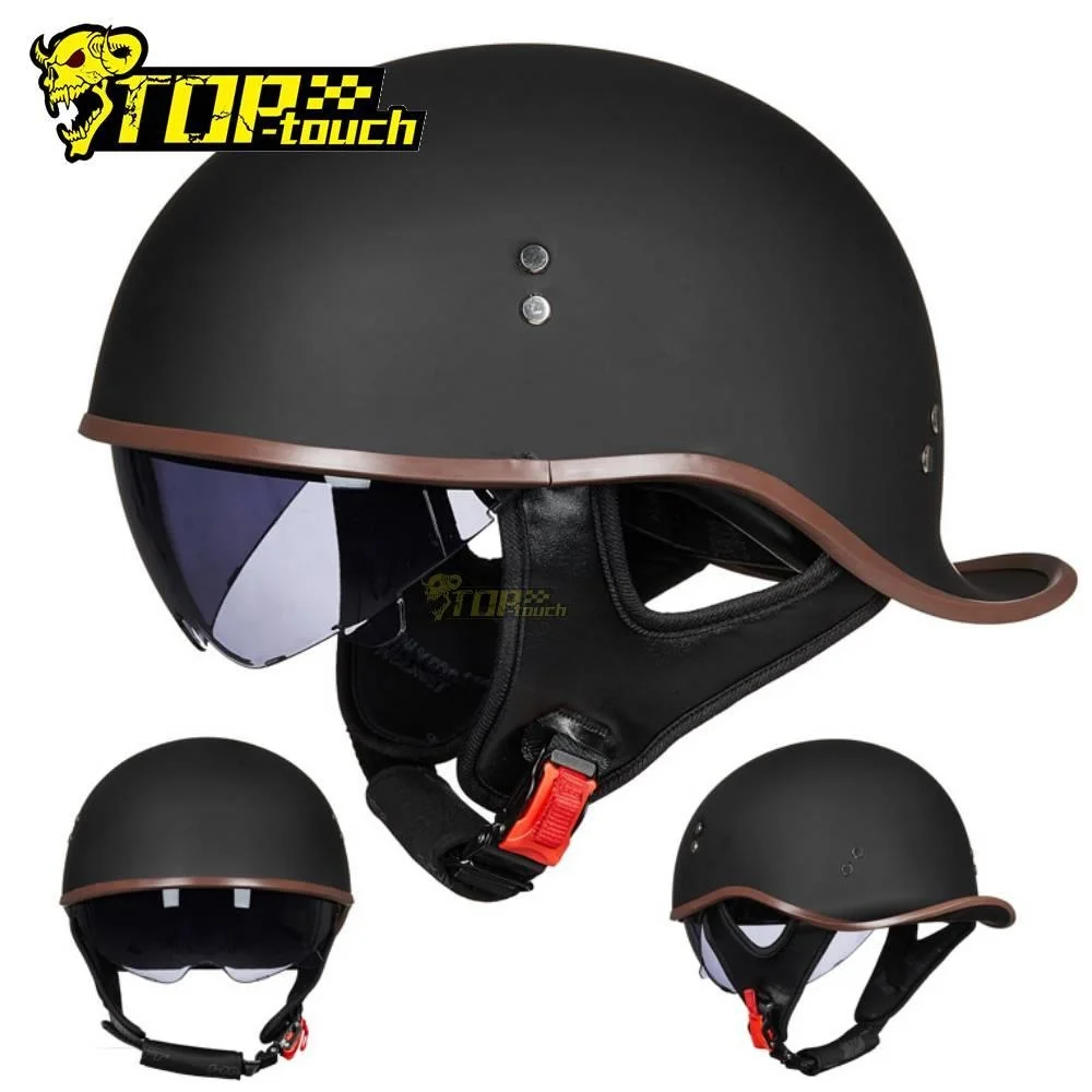 

Винтажный мотоциклетный шлем GXT в стиле ретро, Casco, мотоциклетный шлем с открытым лицом для скутера, гоночного мотоцикла, езды на велосипеде, ...