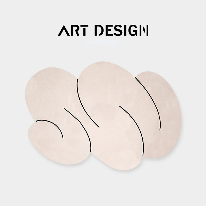 Nordic Style Irregular White Living Room Carpet Cloud Plush Bedroom Dresser Bedside Rugs Cloakroom Decorative Study Balcony Rug |