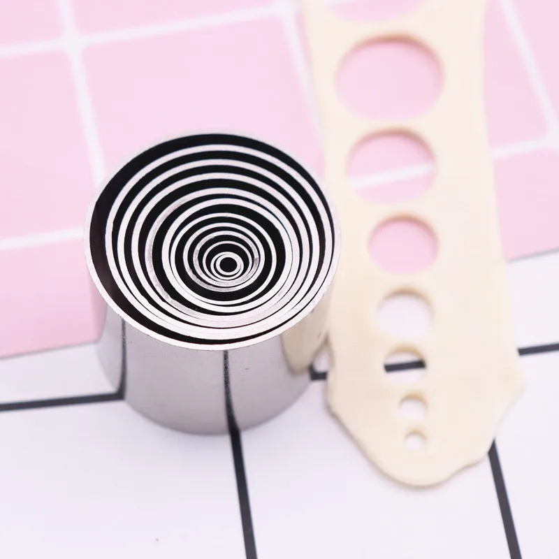 Глина мягкая керамика из нержавеющей стали Мини Круглая резка форма для вмятины