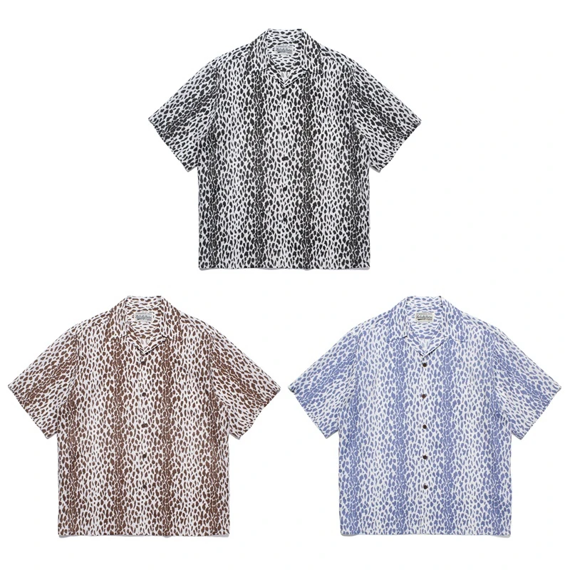

WACKO MARIA Spot Stripe Shirts Men Women Hawaiian Shirt Top Tee