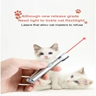 Миниатюрная красная лазерная указка 3 в 1, USB-зарядка, фонарь с белсветодиодный Одом и УФ-вссветильник шкой для кошек, собак, игрушка для домашних животных