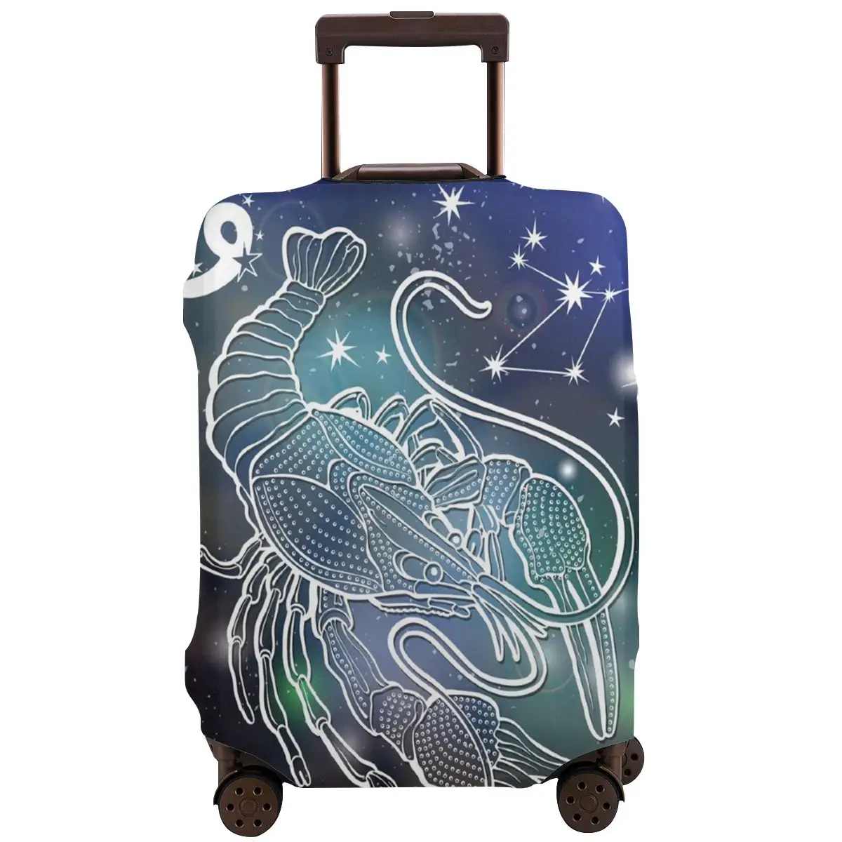 

Дорожный защитный чехол для багажа с созвездиями рака, моющийся чехол для чемодана, плотный Чехол для багажа от царапин