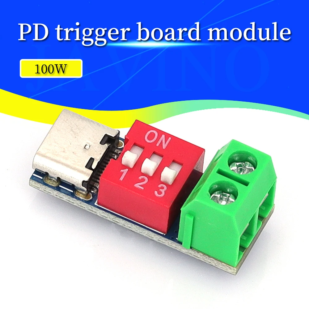 

Javino USB-C PD Trigger Board PD/QC Decoy Board Быстрая зарядка USB Type-c до 12 В Высокоскоростное зарядное устройство Модуль повышения доставки питания