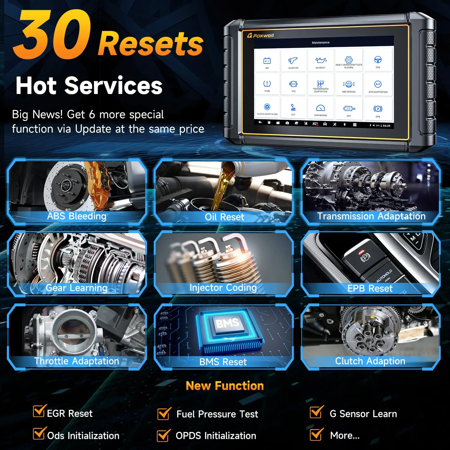 2024 двунаправленный сканер FOXWELL NT909 OBD2 для кодирования ЭБУ диагностика всех систем