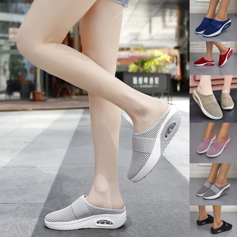 Women Wedge Slippers Premium Slippers Vintage Anti-slip Casual Female Platform Retro Shoes Plus Size Orthopedic Diabetic Sandals