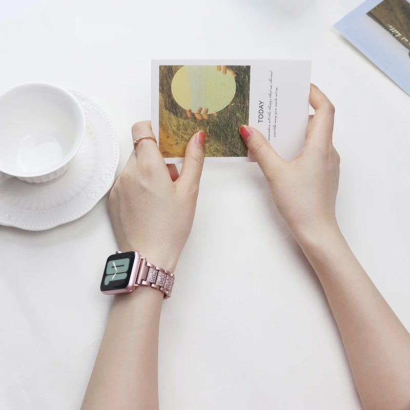 Браслет из нержавеющей стали для Apple Watch band 40 мм 44 38 42 | Наручные часы