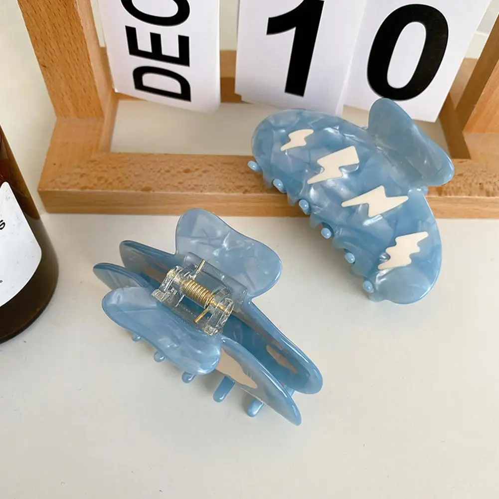 

Cartoon Cute Clouds Hair Claws Blue Acetate Hair Clip Geometric Hairpin For Women Fashion Hair Accessories 2022 New G8B3