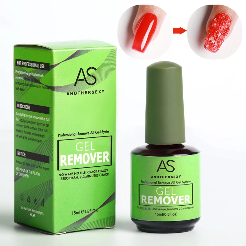 

AS 15ml Magic Nail Polish Remover Gel Set Popular Nail Care Harmless Private Label Magic Gel Polish Remove