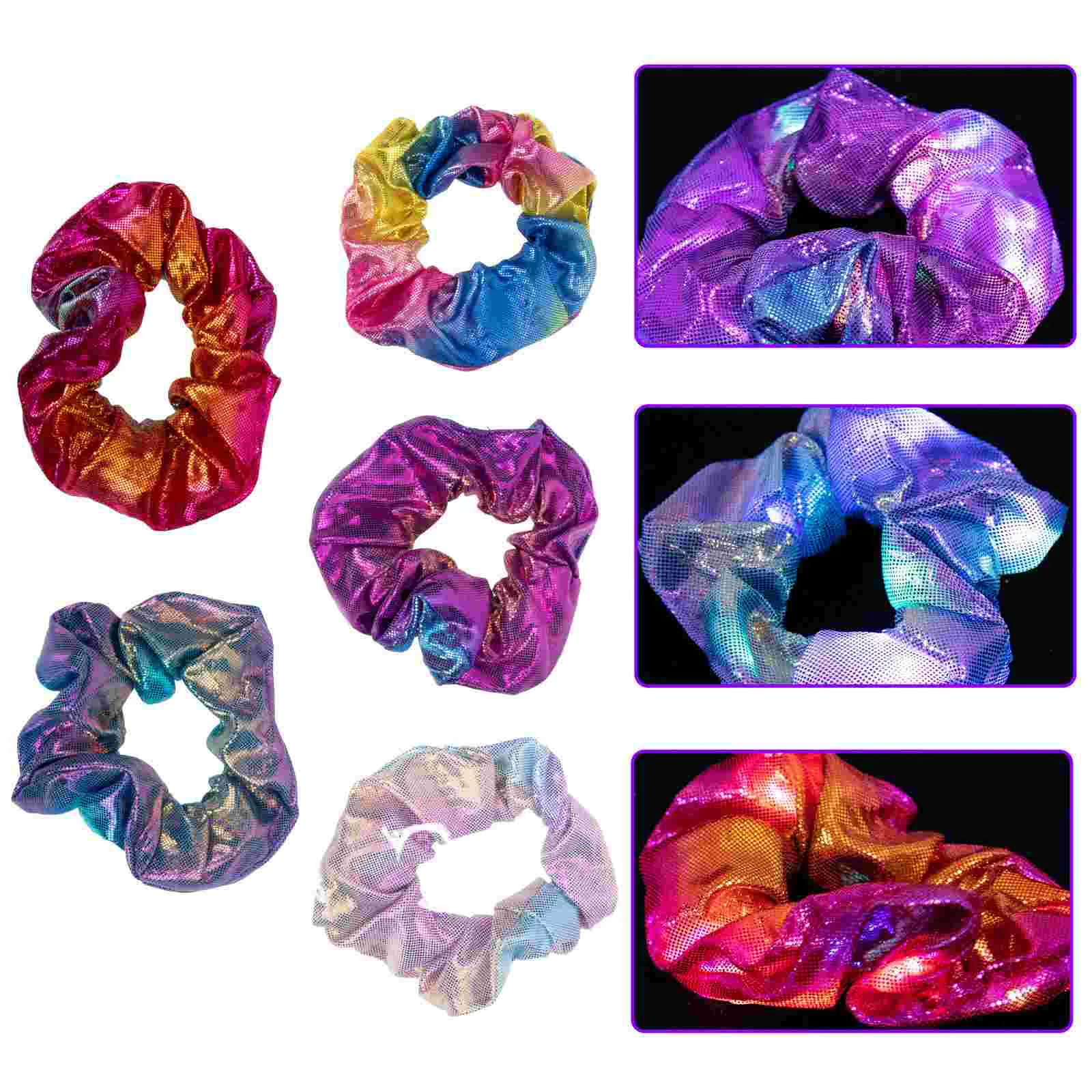 

Hair Scrunchies Led Bands Light Ties Up Accessories Glow Dark The Elastic Girls Clip Scrunchie Scarf Flashing Clips Ponytail