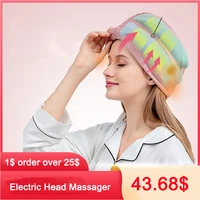 electric wireless head scalp massager air compression massage heat hot compress relieve headache migraine insomnia health care