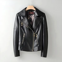 zouxo pu leather woman jacket 2022 spring autumn short leather coat hip hop style motorcycle riding jacket
