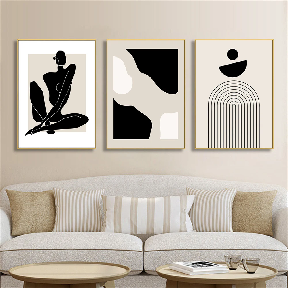 

Modern Minimalist Abstraction Posters Prints on Canvas Wall Art for Living Room Pop Art Home Decoration Frameless Painting