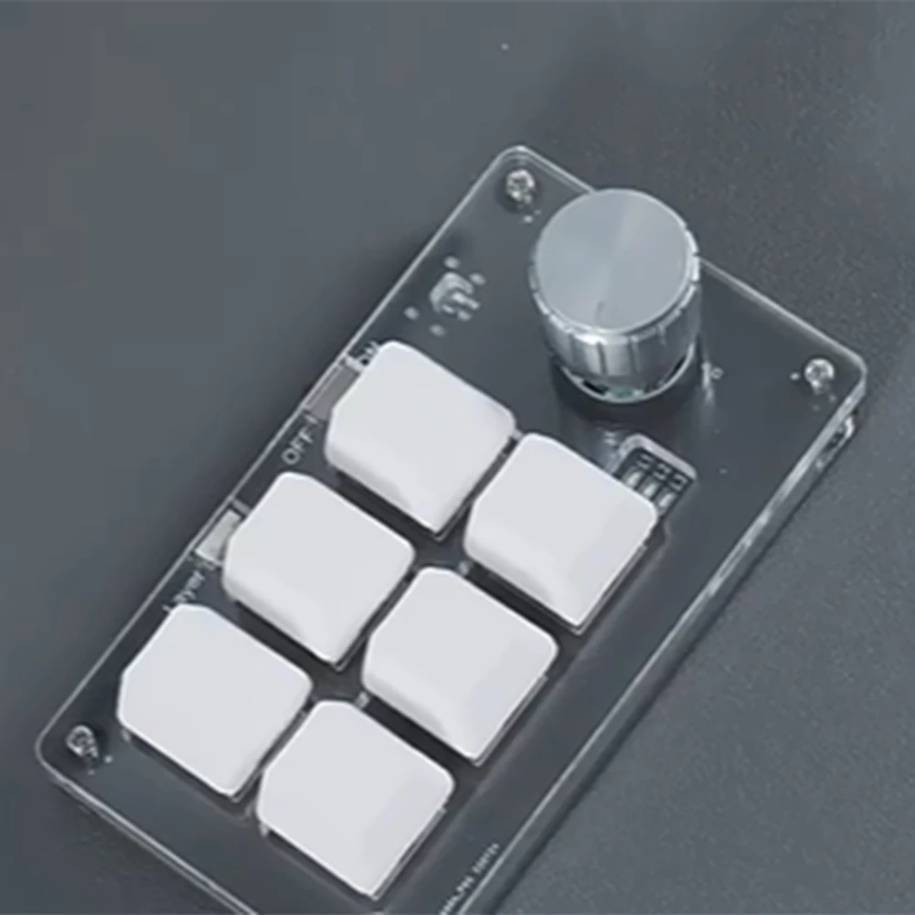 

Wireless Bluetooth Custom Mechanical Keyboard for Macbook Notebook Desktop Keypad Support Hot Swap(Black Button)