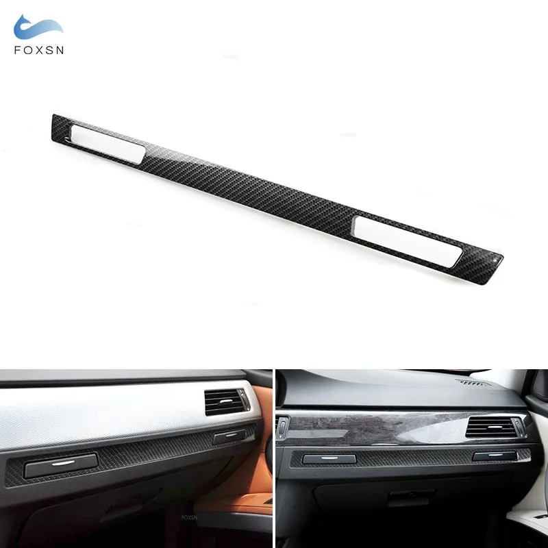 

LHD для BMW 3 серии E90 E92 E93, автомобильный интерьерный контейнер для перчаток, держатель стакана с водой, панель, полоса, крышка, отделка, АБС, стиль из углеродного волокна