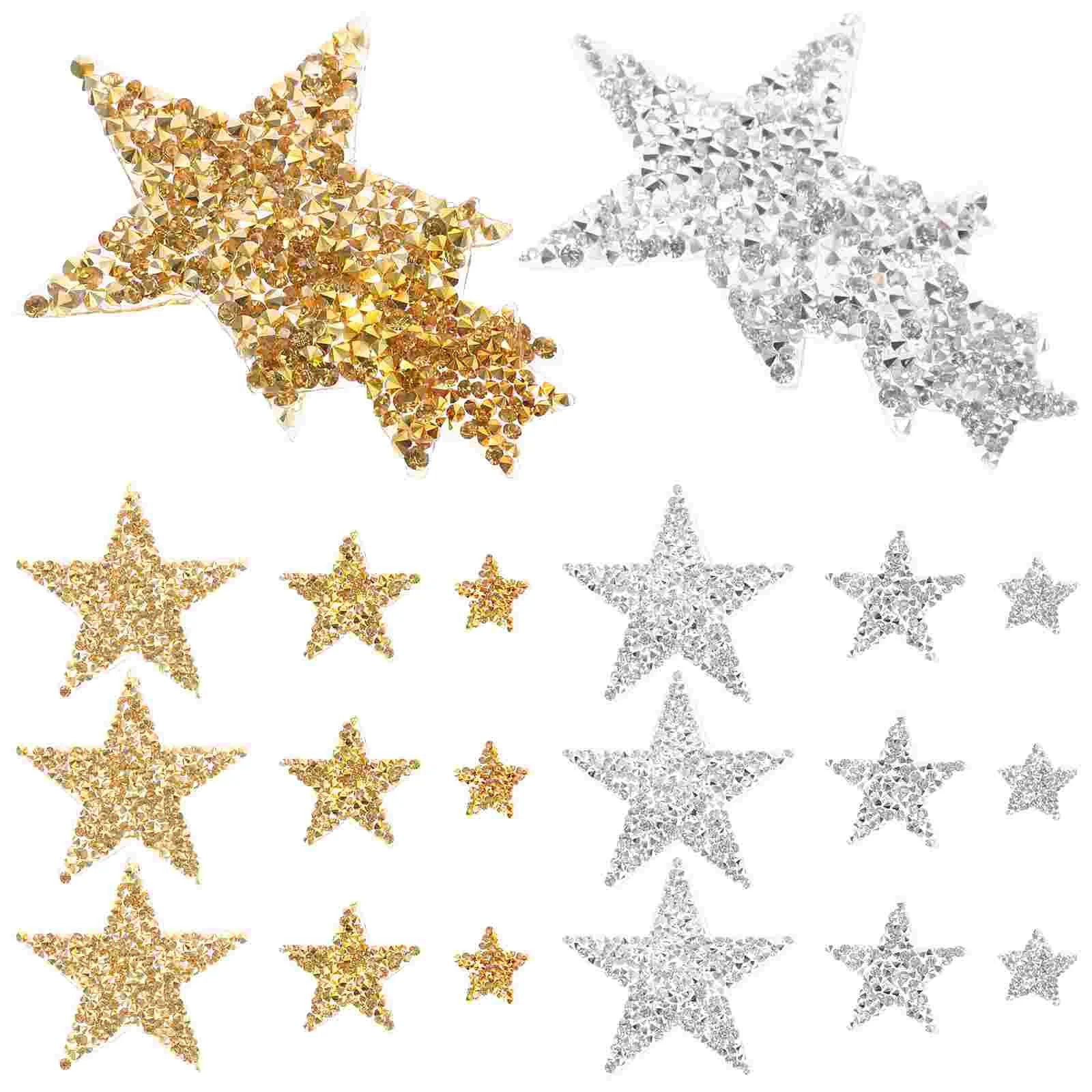 

Starironshape Gold Sequin Patch Glitter Sequins Embroidered Adhesives Applique Bling Rhinestone Appliques