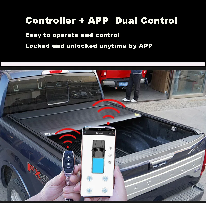 

Car Refit Accessories Pickup Truck Special Trunk Cover Aluminum Alloy Electric Rolling Curtain Top Cover For Ranger T5