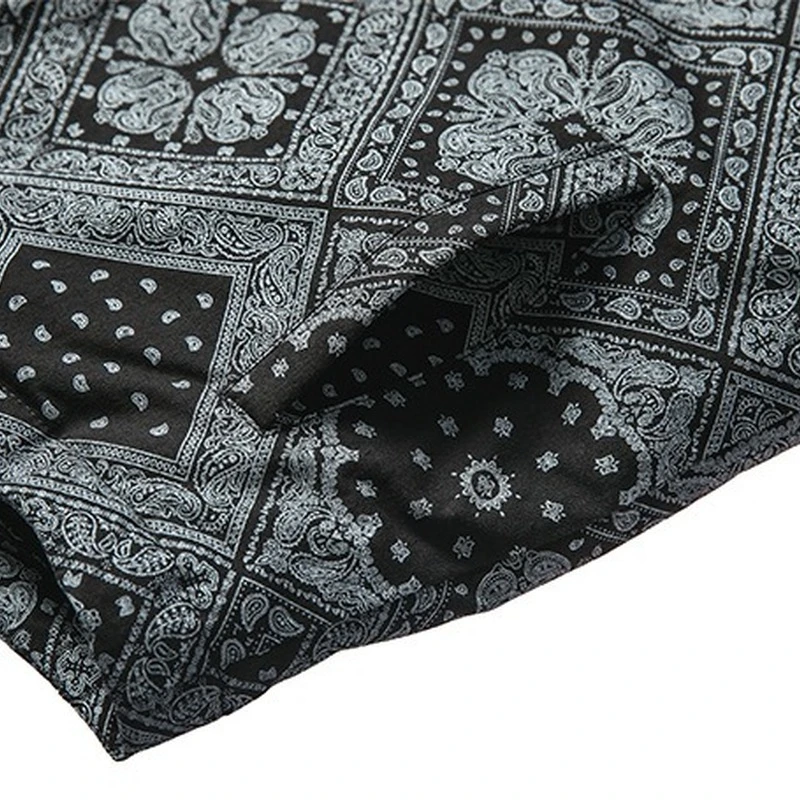 Winter new men's jacket Japanese Harajuku style retro cashew flower print lapel cotton jacket Men's winter jackets Men's jacket