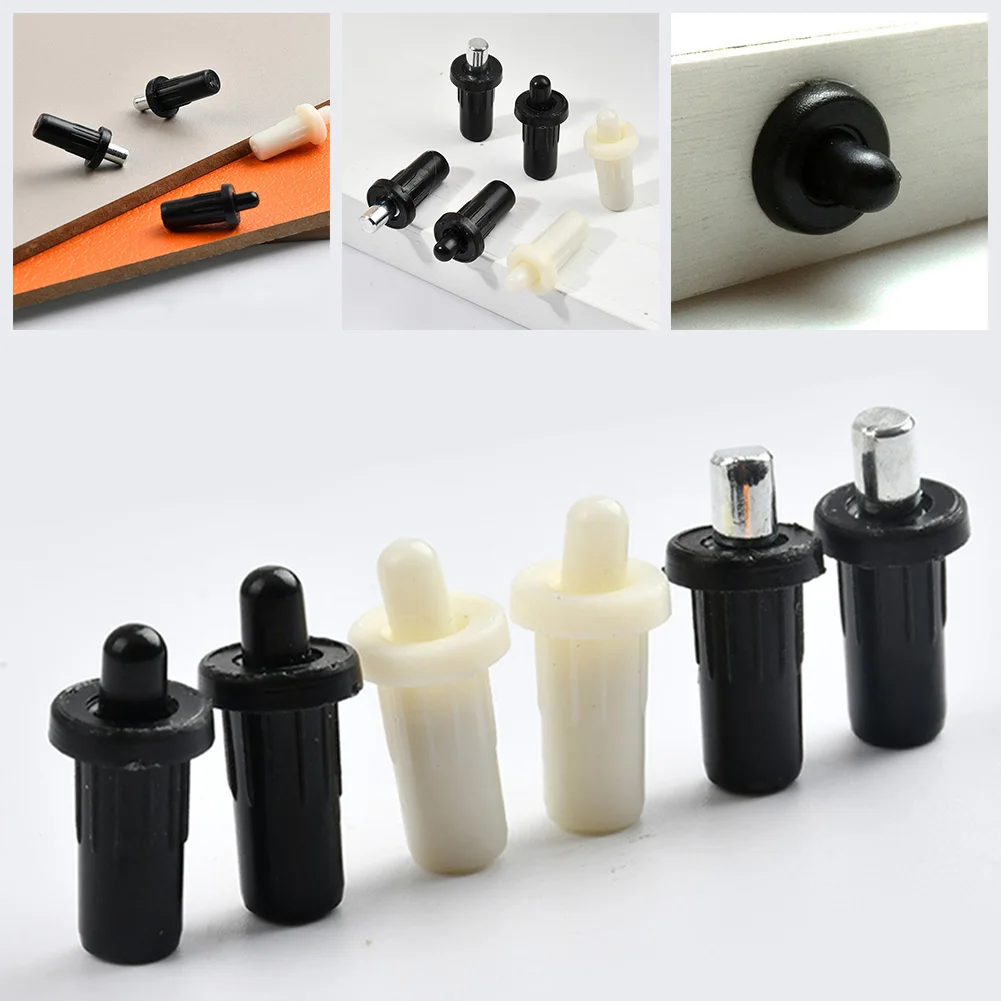 

High Quality Practical Durable Spring Pins 10pcs Shutter Louver White 8cm Holes Black For Door For Opening 7cm