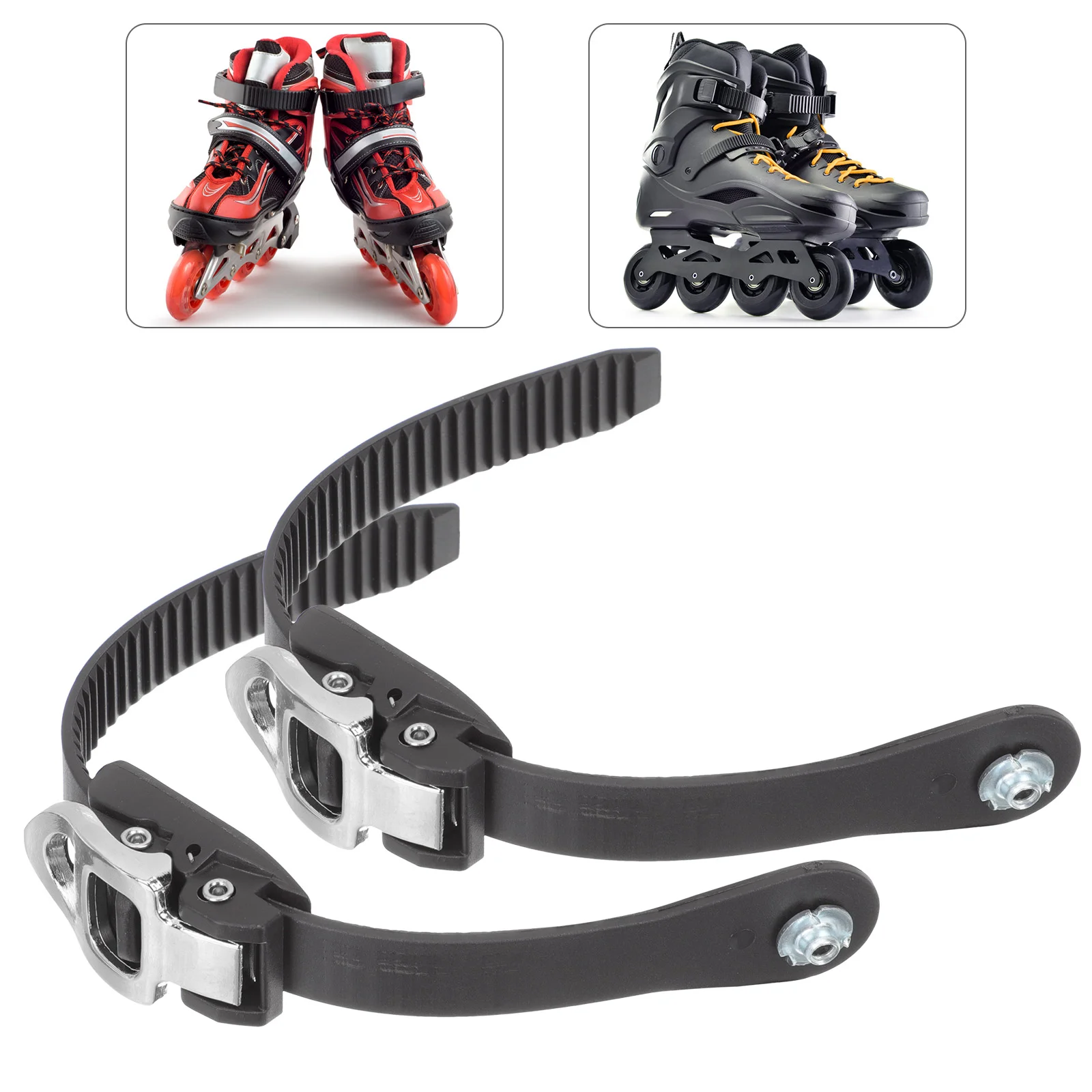 

2 Pcs Roller Skate Energy Belt Ski Leash Snowboard Bindings Parts Cable Tie Skates Shoes Buckle Strap Pp Roller Strap