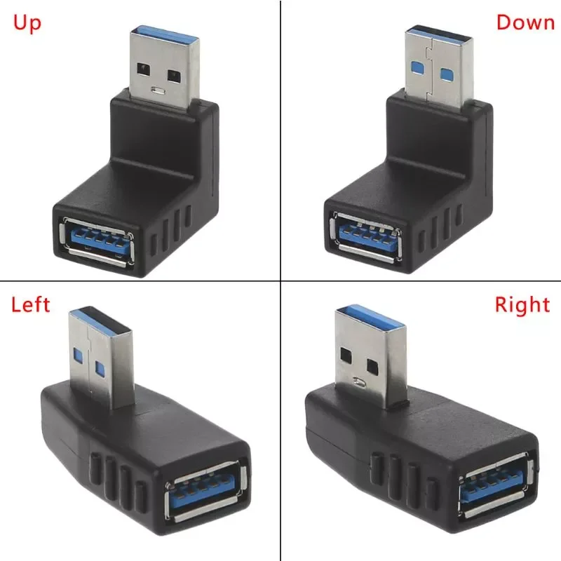 

Переходник с углом в левую и правую сторону, разъем USB 3,0 A папа-Мама, 90 градусов, разъем USB 3,0 AM/AF для ноутбука/ПК, черный X6HB