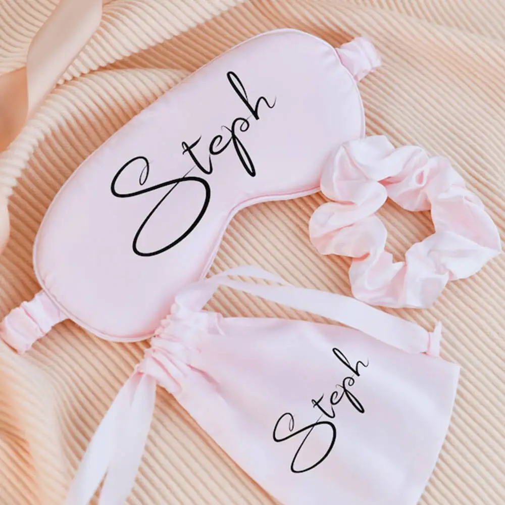 Персонализированная маска для сна глаз с подарочным пакетом индивидуальное имя