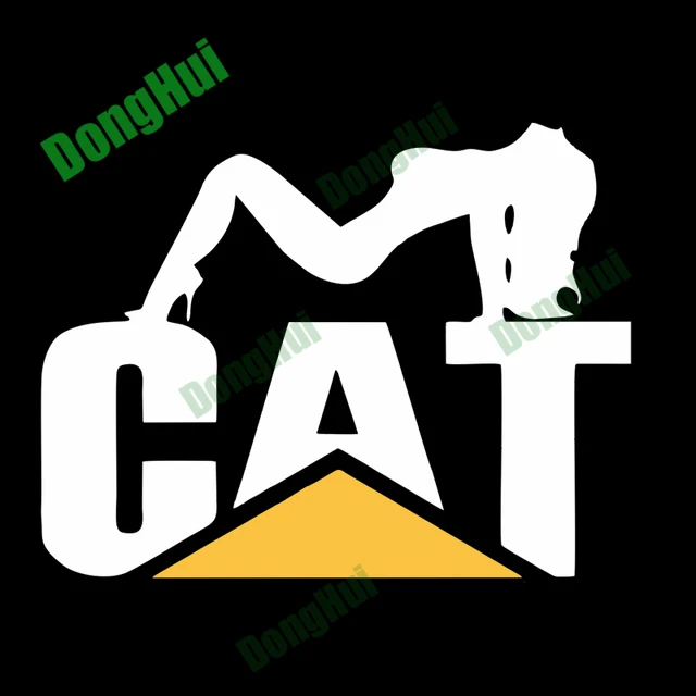 

CAT-CATERPILLAR Badge Brand Adhesive Car Sticker Adhesive Car Sticker Rear Windshield Helmet Tablet Skateboard Decals PVC