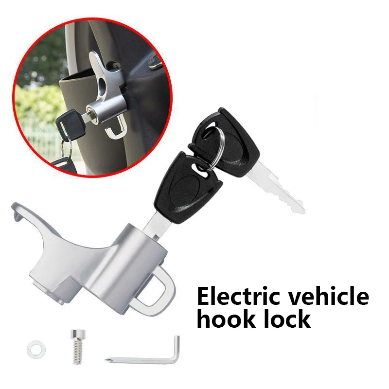 

Universal Motorcycle Helmet Lock Metal Motorcycle Bike Handlebar Helmet Anti-theft Safety Lock Accessories