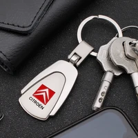 car emblem triangle keychain motorcycle key ring accessories for citroen vts xsara picasso grand ds ds3 ds4 c1 c2 c3 c4 c5 c6 c8
