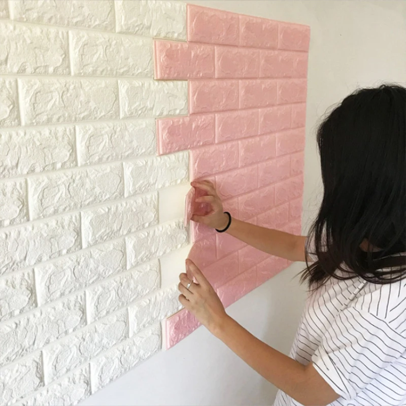 

3d Three-dimensional Wall Stickers Self-adhesive Soft-packed Brick Wallpaper Anti-collision Renovation DIY Decoration Waterproof