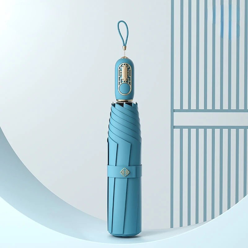 

Новый модный автоматический зонт для женщин и девушек, подарок, Милая Мини-Защита от солнца, складной маленький милый Ветрозащитный Зонт от дождя и УФ-лучей