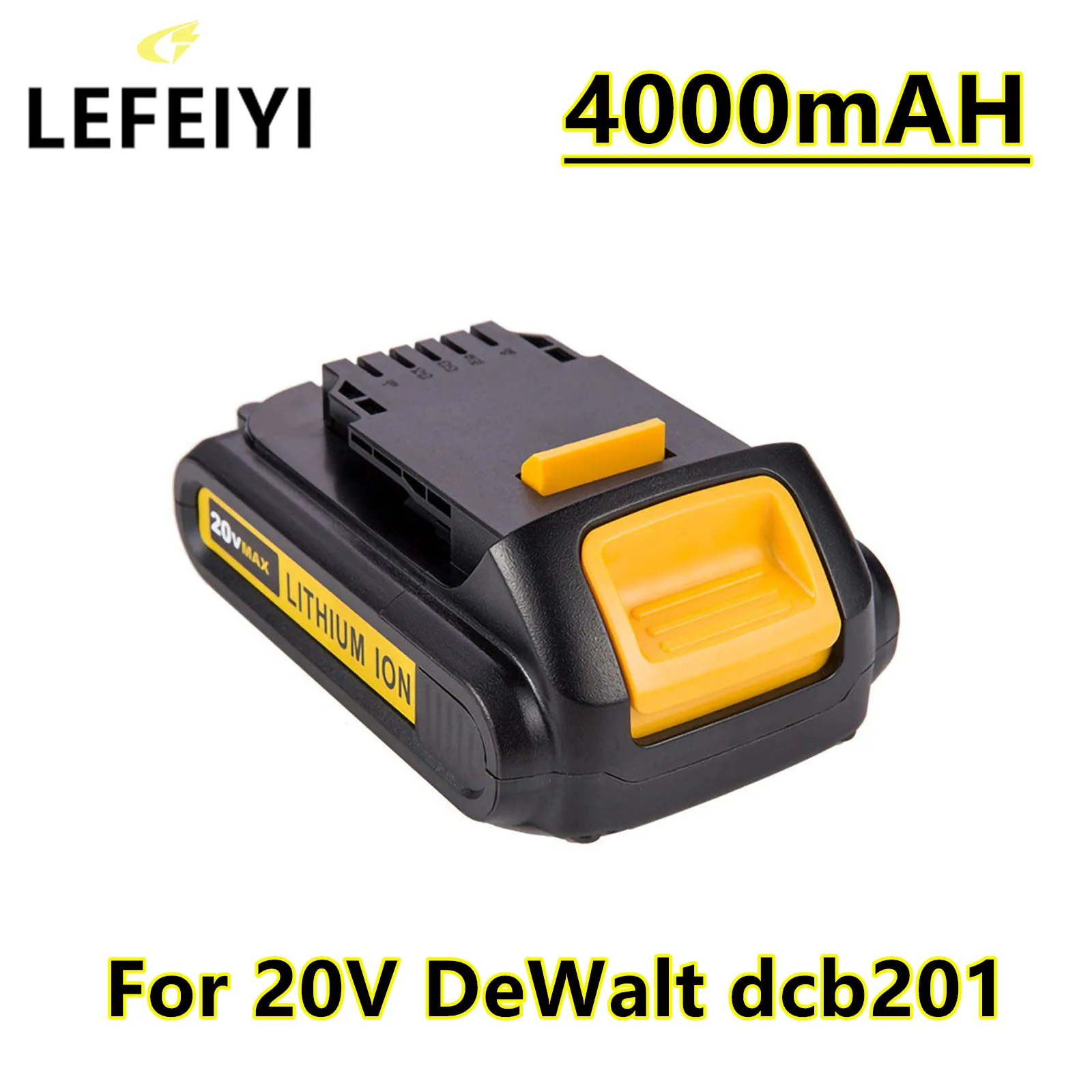 

Новая и новая портативная перезаряжаемая литий-ионная батарея 20 в 4000 мАч подходит для электроинструмента DeWalt Dcb201