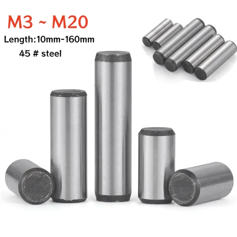 

Твердые цилиндрические дюбеля 455. # Стальной высокопрочный закаленный стальной металлический фиксированный параллельный штифт GB119 M3M4M5M6M8M10M12M16M20