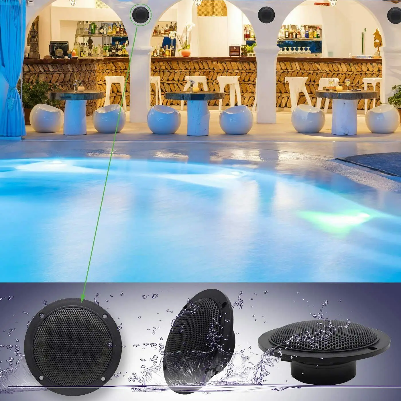 herdio 4inch 160w 2 way marine boat waterproof speakers for bathroom outdoor camper spa uv proof music speaker with flush mount free global shipping