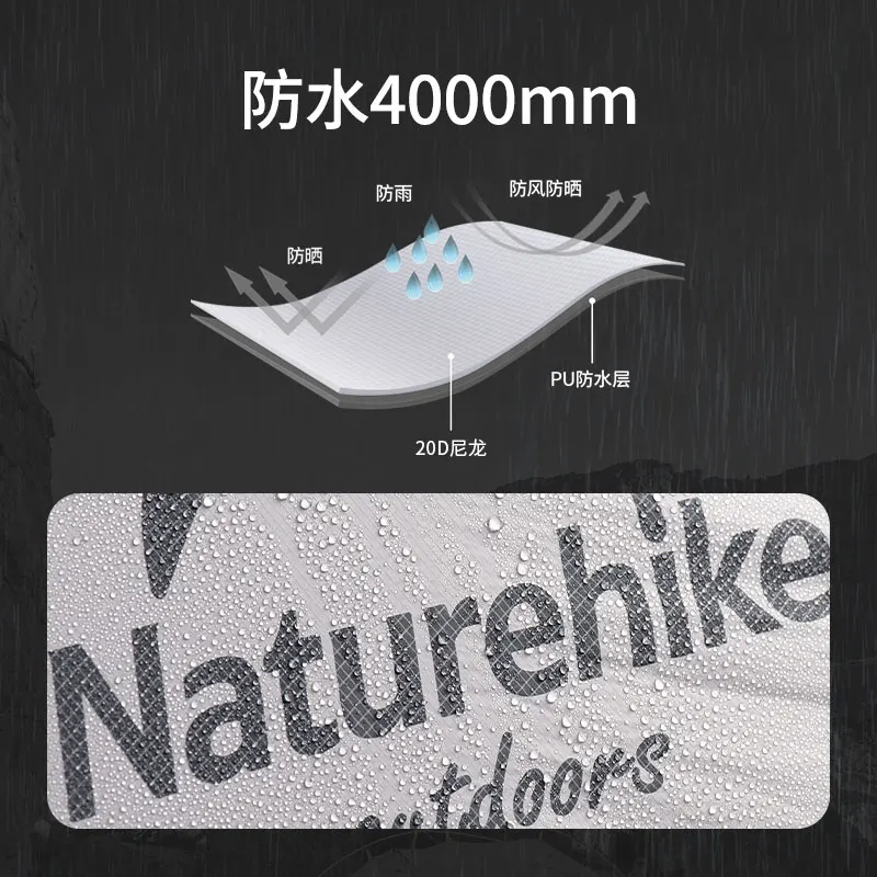 Naturehike Mongar Водонепроницаемый 3 сезона 20D нейлоновая двухслойная палатка для