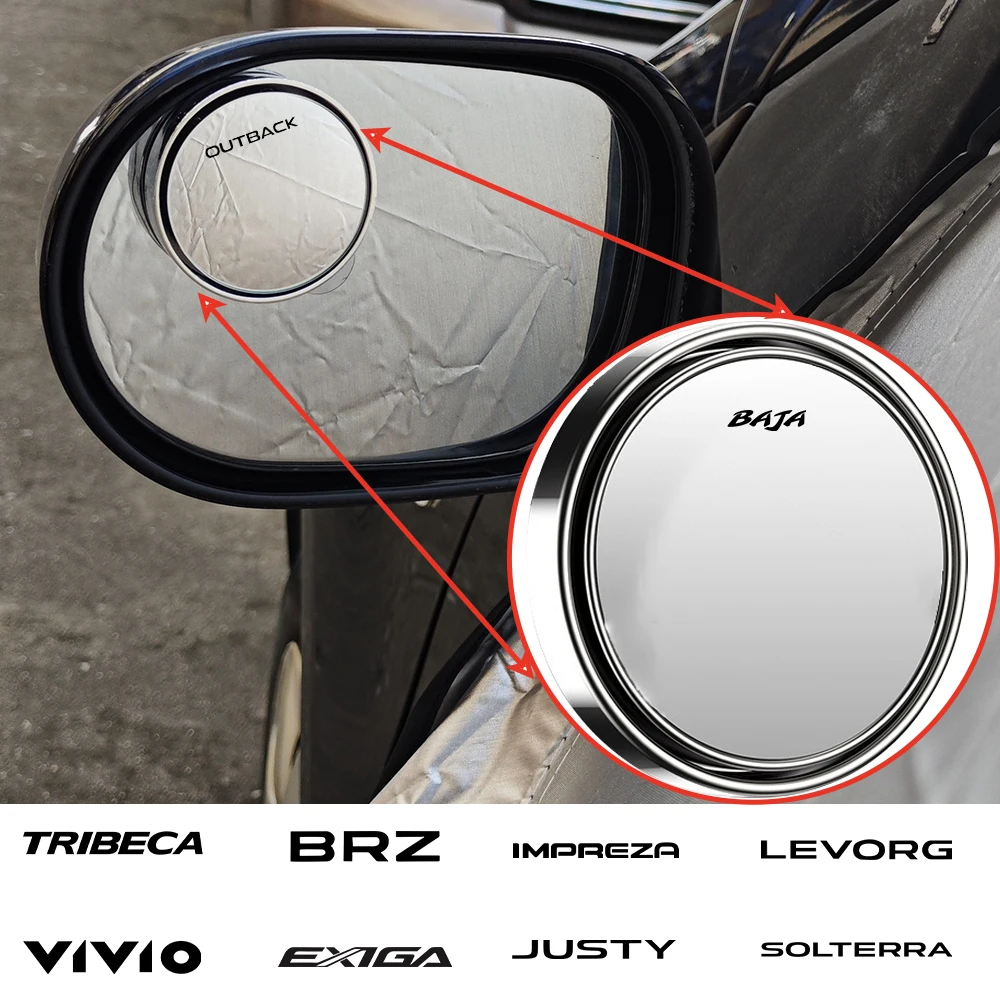 Зеркало заднего вида широкоугольное Круглое для Subaru Forester Impreza Legacy Levorg Libero Liberty