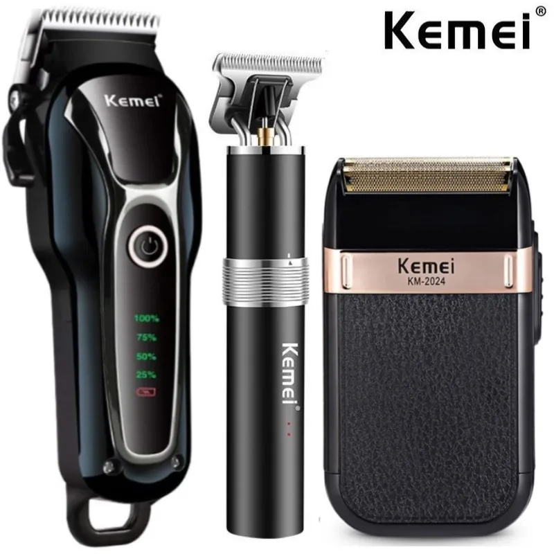 Kemei Electric LCD Hair Clipper Trimmer For Men Rechargeable