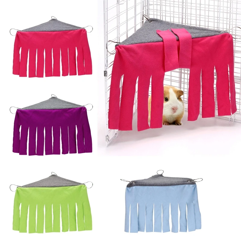 

Small Animal Hammock Tent Warm Bed Fleece Forest Corner Curtain Hideout