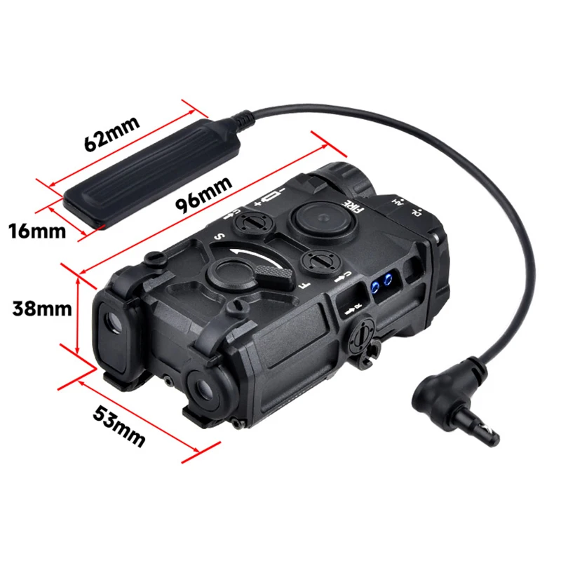 Тактический Eeotec OGL нейлоновый пластик ИК красный зеленый точечный прицел белый