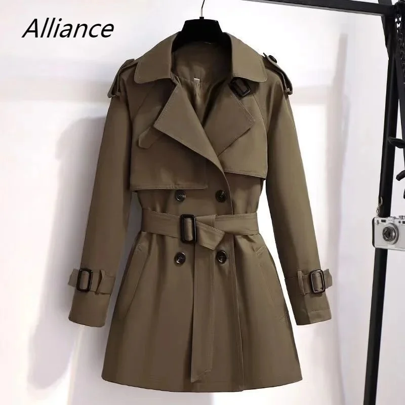 

Spring and Autumn Mid-length Women's Trench British Temperament Slim Fit and Thin Jacket 2023 Casual Trench Coat Women Clothing