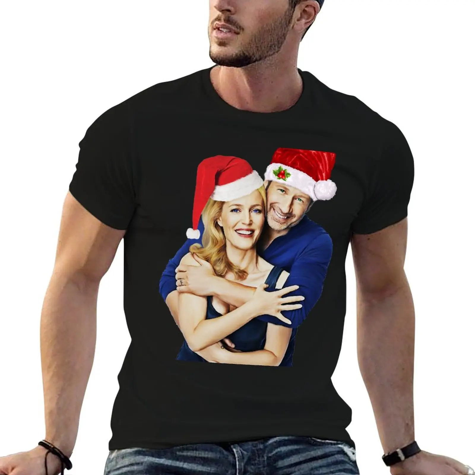Фото Футболка Gillian and David - рождественская коллекция, повседневная модная футболка с принтом №1