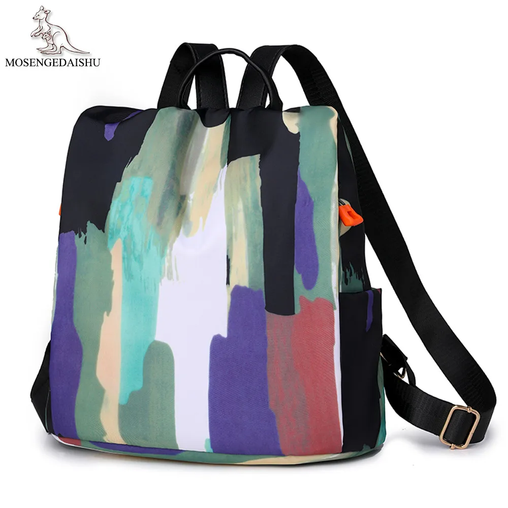 Модные женские вместительные водонепроницаемые нейлоновые рюкзаки для колледжа