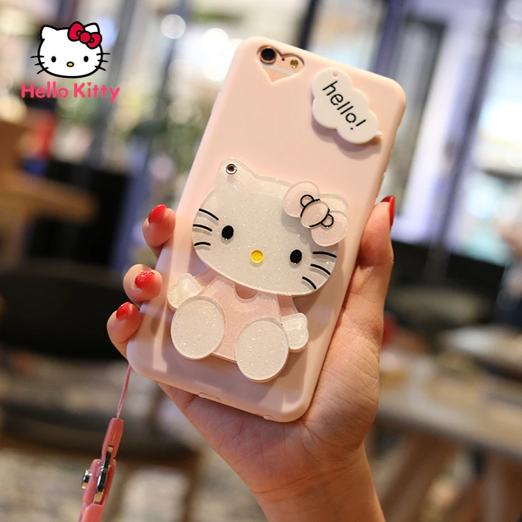 

Hello Kitty Is Suitable for Samsung S7/s8/s20/S10/c9/A70/note10/S9plus/A50 Mirror Personality Cartoon Mobile Phone Case