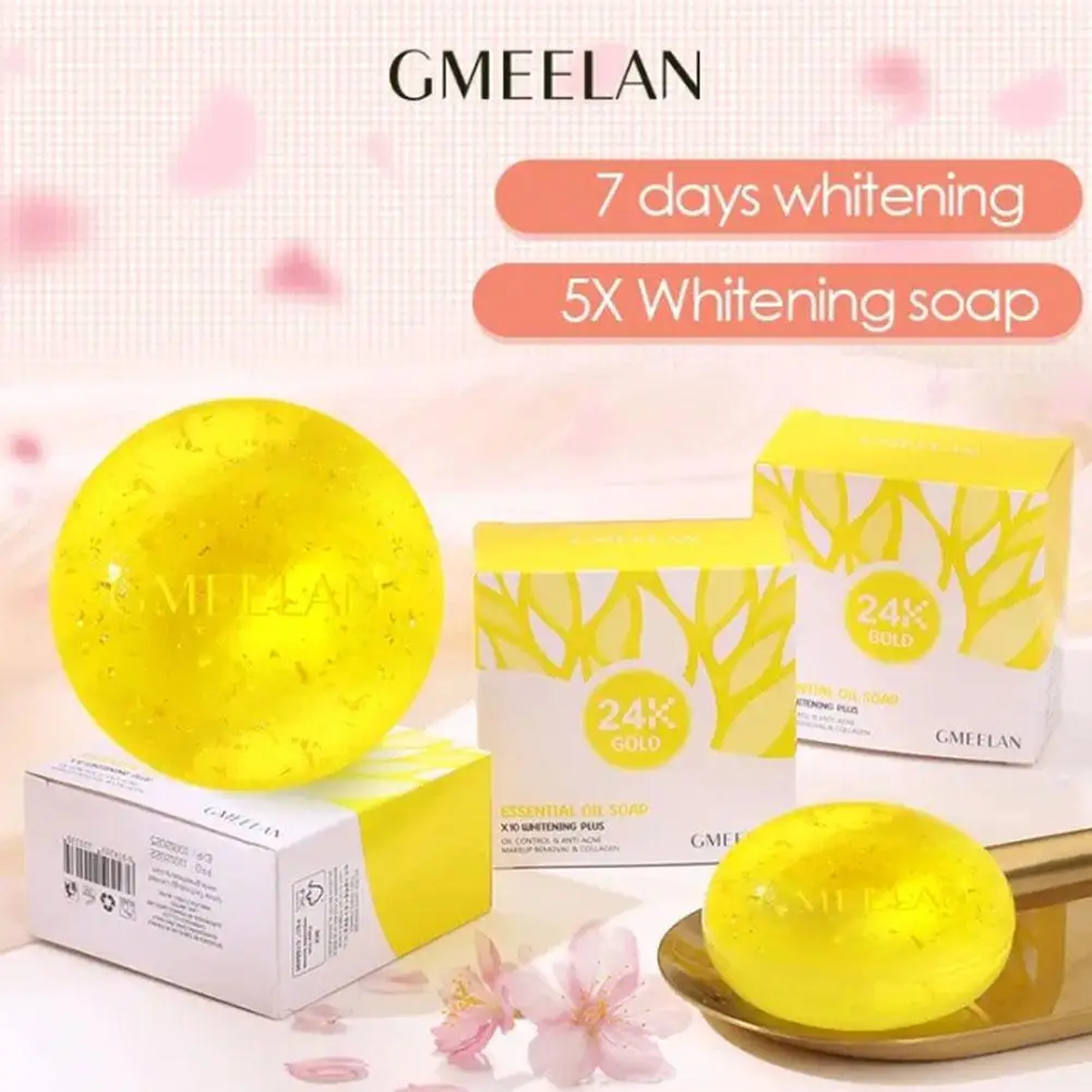 Отбеливающее мыло из 24-каратного золота очищающее средство для удаления черных