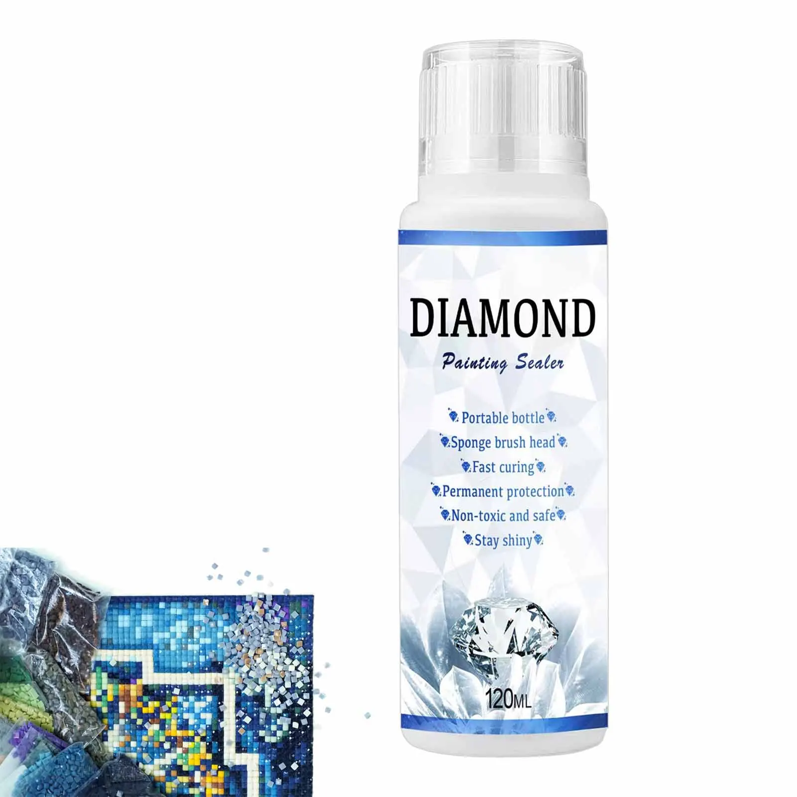 

120ml Diamond-Painting Sealer 120ml Art Glue For Diamond-Painting Permanent Shine Effect Sealer For Diamond-Painting Puzzle Glue