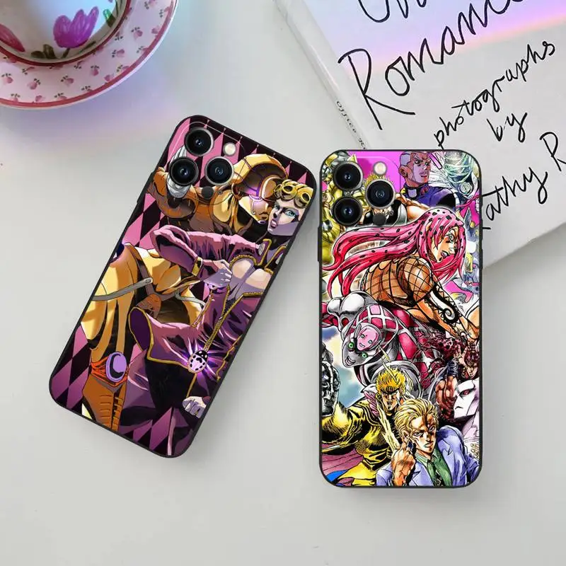 

JOJO'S BIZARRE ADVENTURE Phone Case For IPhone 14Plus 13 12 Pro Max 11 Mini Xs X 8 7 6 6s Xr Plus SE2020 Soft Funda Cover