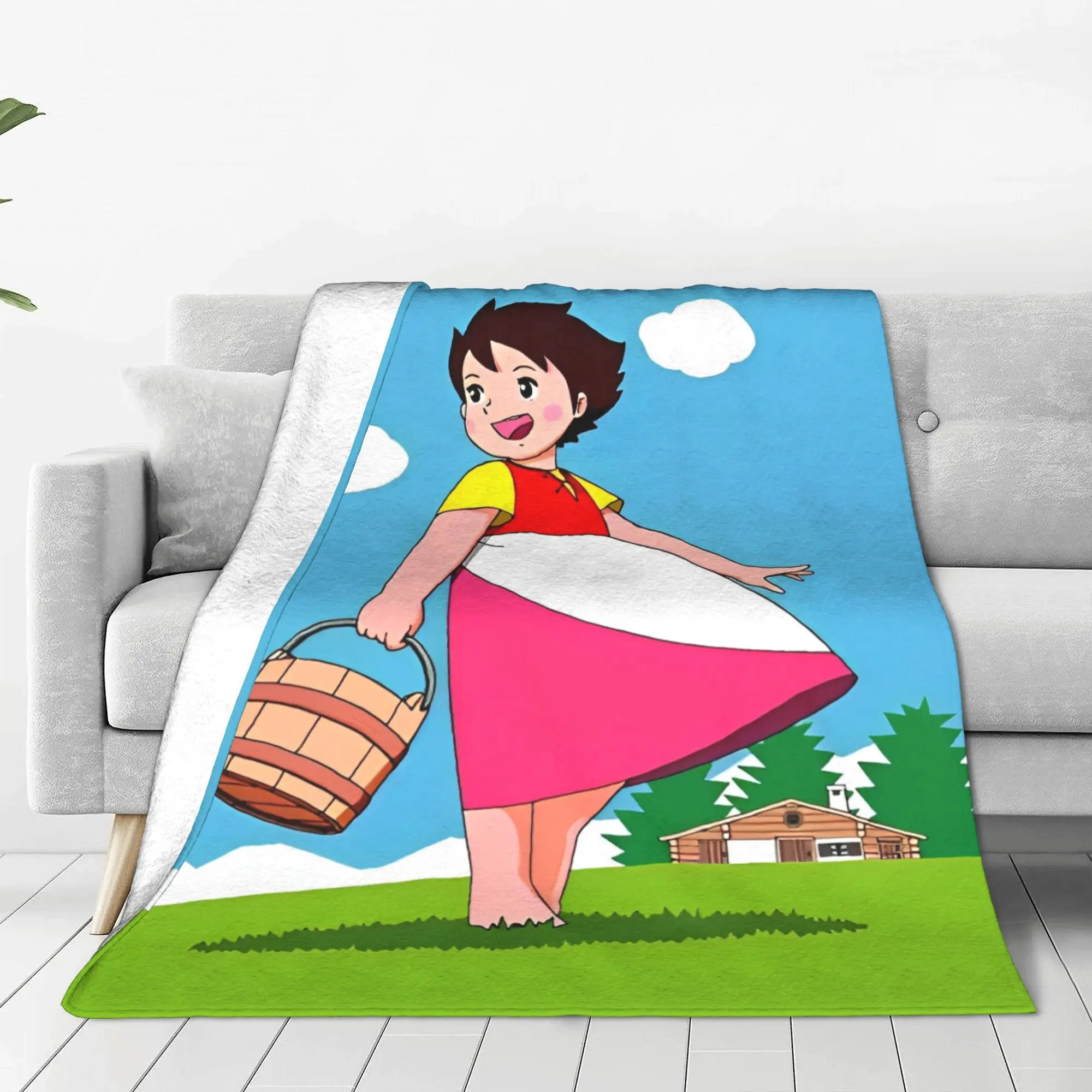 Heidi The Girl of Alps аниме бархатное одеяло мультяшное для дома и улицы супер теплое