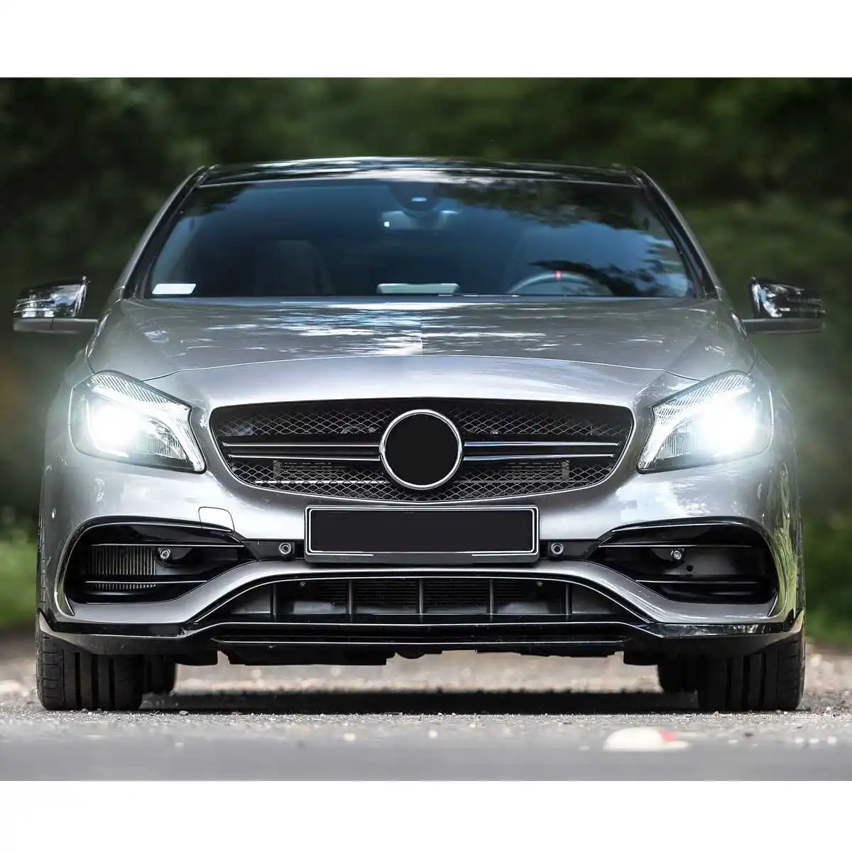 

7PCS Front Bumper Side Fog Light Splitter Spoiler For Benz Mercedes A Class W176 A180 A200 A220 A250 AMG A45 2016 2017 2018