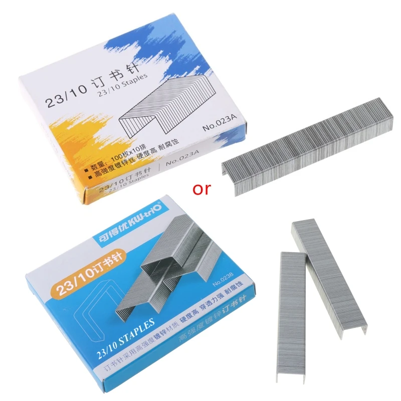 

2022 New 1000Pcs/Box Heavy Duty 23/10 Metal Staples For Stapler Office School Supplies Stationery