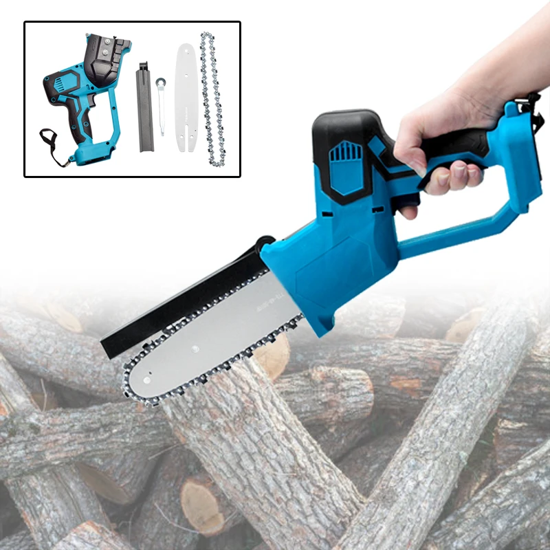 8 inch Electric Saw Chainsaw 500r/min Chain Saw Wood Cutters Cordless Bracket Brushless Motor Power Tool For Makita 18v Battery