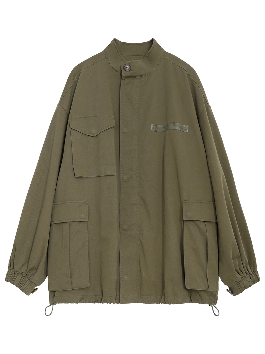 Женская винтажная куртка с воротником-стойкой